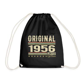 Original 1956 - Retro 1956 Geburtstagsgeschenk - Turnbeutel - Schwarz - Vorne
