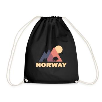 norwegen - Turnbeutel - Schwarz - Vorne