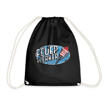 Fireworks 07 - Drawstring Bag - black - Front