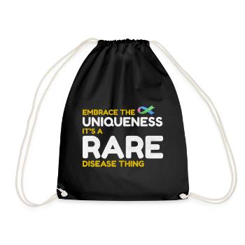 Unique Rare Disease Raise Awareness - Drawstring Bag - black - Front