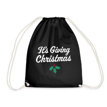 Es ist das Schenken von Weihnachten - Turnbeutel - Schwarz - Vorne