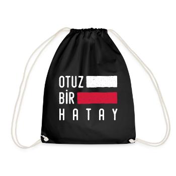 Hatay 31 Türkei Turkiye Geschenk Urlaub TR - Turnbeutel - Schwarz - Vorne
