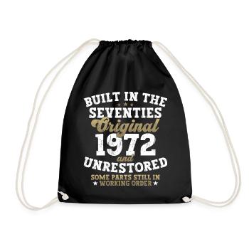 Construit dans les années soixante-dix 1972 50e anniversaire hommes - Sac de sport léger - noir - Devant