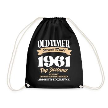 Oldtimer Spezial Model Gepflegt Top Jahrgang 1961 - Turnbeutel - Schwarz - Vorne