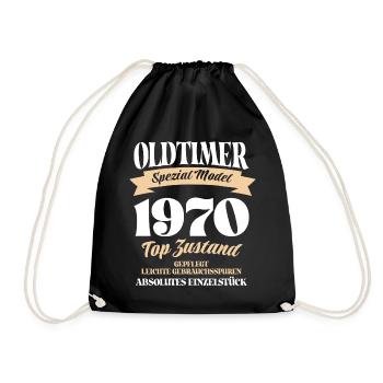 Oldtimer Spezial Model Gepflegt Top Jahrgang 1970 - Turnbeutel - Schwarz - Vorne