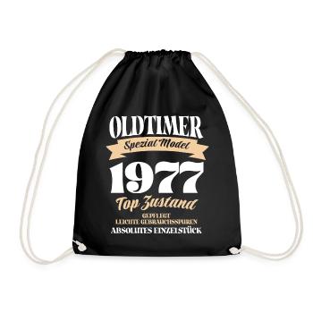 Oldtimer Spezial Model Gepflegt Top Jahrgang 1977 - Turnbeutel - Schwarz - Vorne