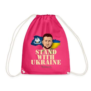 Ukraine Lousiana Selenskyj - Turnbeutel - Fuchsia - Vorne