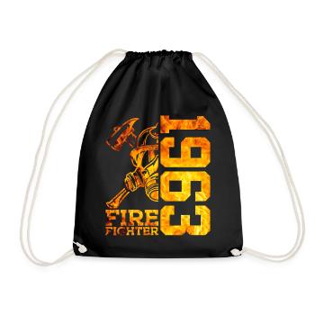 63E ANNIVERSAIRE DE LA BRIGADE DES POMPIERS 1963 - Sac de sport léger - noir - Devant