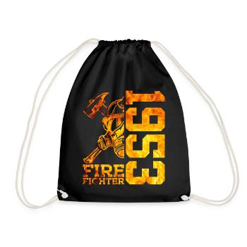 73RD BIRTHDAY OF THE FIRE BRIGADE 1953 - Drawstring Bag - black - Front