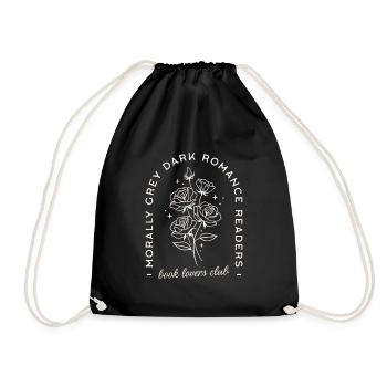 Dark romance readers morally grey book lovers club - Drawstring Bag - black - Front