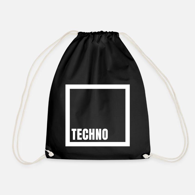 SetOfTheDay Techno - Turnbeutel - Schwarz