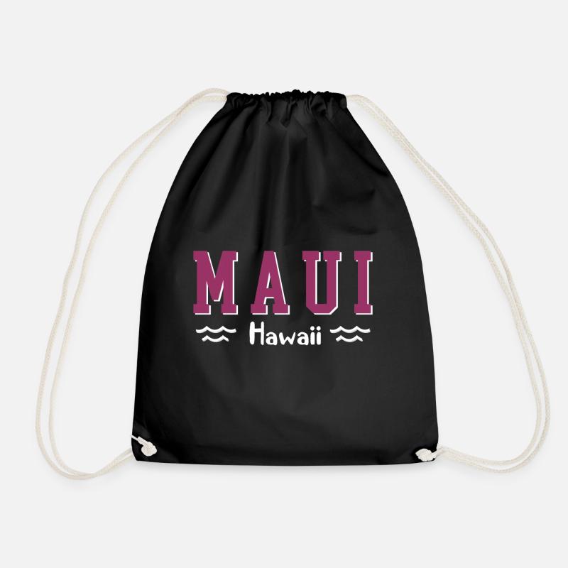 Maui Hawaii - Drawstring Bag - black
