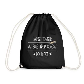 Classe Humour Beauté Cadeau Homme Femme - Sac de sport léger - noir - Devant