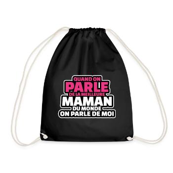 on parle de meilleure maman du monde parle de moi - Sac de sport léger - noir - Devant