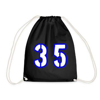 35 Number Symbol - Drawstring Bag - black - Front