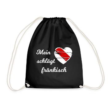 Ich liebe Franken - Turnbeutel - Schwarz - Vorne