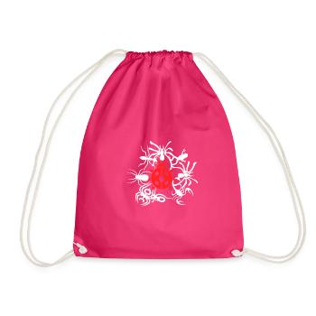 ladybug - Drawstring Bag - fuchsia - Front