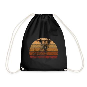 Skye Terrier Chien Vintage Sunrise - Sac de sport léger - noir - Devant