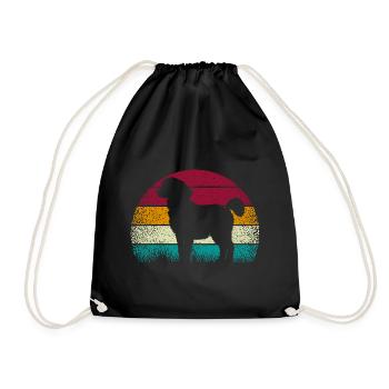 Standard Pyredoodle Vintage Retro - Drawstring Bag - black - Front