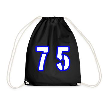75 Number Symbol - Drawstring Bag - black - Front