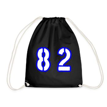 82 Zahl Symbol - Turnbeutel - Schwarz - Vorne