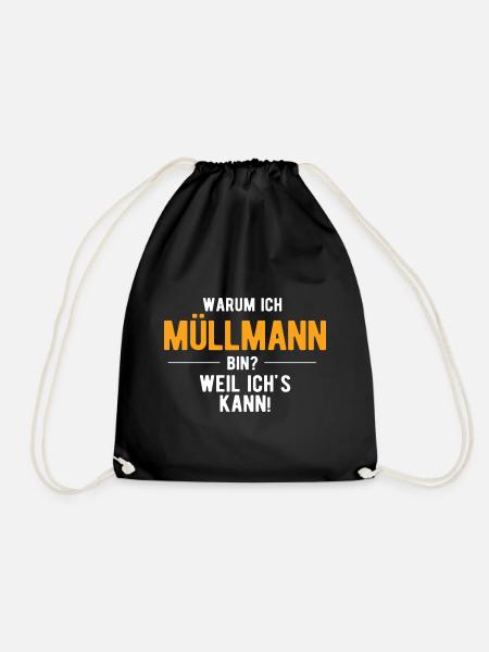 Müllmann Müllabfuhr - Turnbeutel - Schwarz