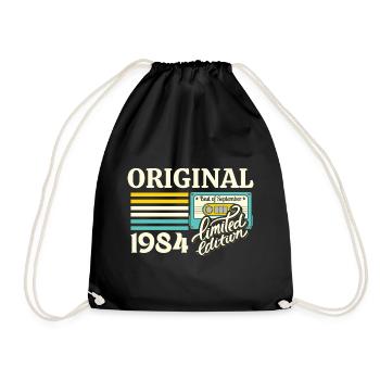 40th Anniversary Cassette September 1984 - Drawstring Bag - black - Front