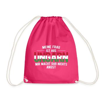 Ungarn Ungarische Flagge - Turnbeutel - Fuchsia - Vorne