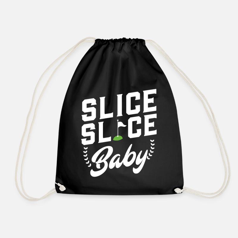 Slice slice baby - Drawstring Bag - black
