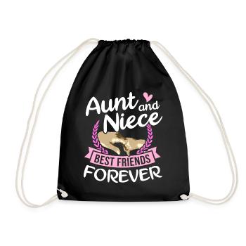 Aunt And Niece Best Friends Forever - Drawstring Bag - black - Front