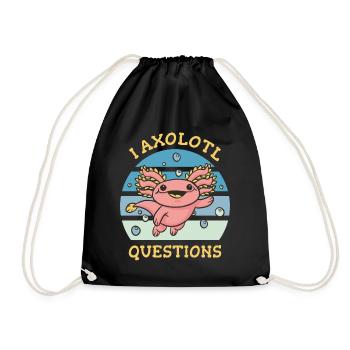 I aI axolotl questions - Turnbeutel - Schwarz - Vorne