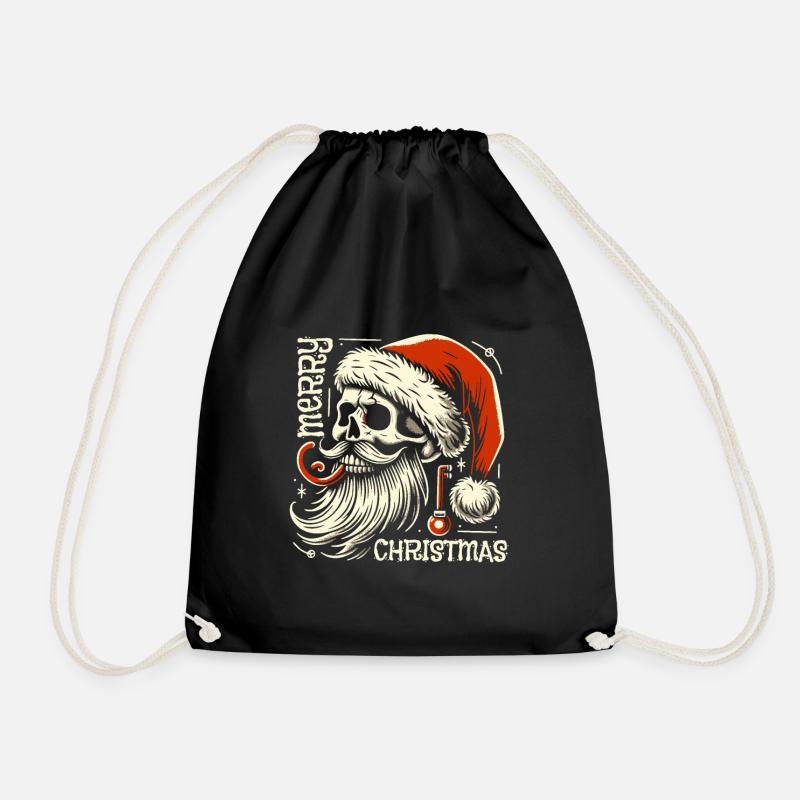 Skull Merry Christmas - Sac de sport léger - noir