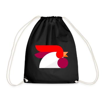 Hahn Logo - Turnbeutel - Schwarz - Vorne