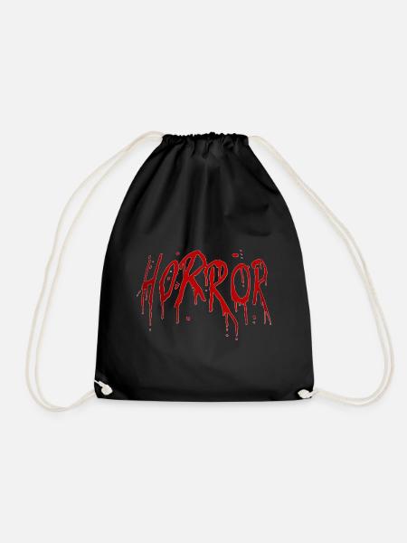 HORROR - LOGO - Drawstring Bag - black