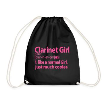 Joueuse de clarinette Dictons de joueur de clarinette - Sac de sport léger - noir - Devant