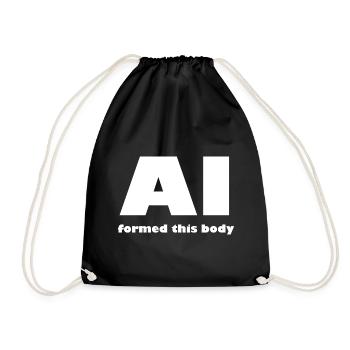 Artificial intelligence is coming - Drawstring Bag - black - Front