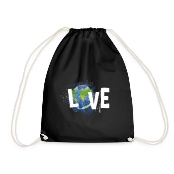 Love! - Drawstring Bag - black - Front