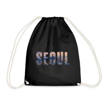seoul stadt - Turnbeutel - Schwarz - Vorne