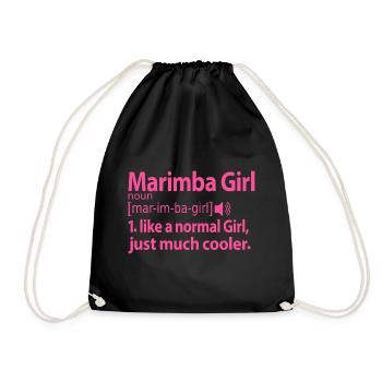 Marimba Player Girl für Mom Mama Sprüche Lustige - Turnbeutel - Schwarz - Vorne
