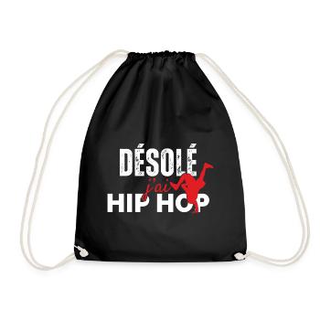 Sorry I Hip Hop - Turnbeutel - Schwarz - Vorne