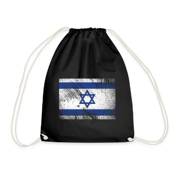 Drapeau d'Israël - Vintage Grunge - Sac de sport léger - noir - Devant