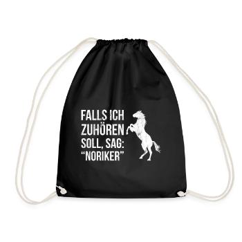 Falls Zuhören Sag Noriker Pferde Reiter Noriker - Turnbeutel - Schwarz - Vorne
