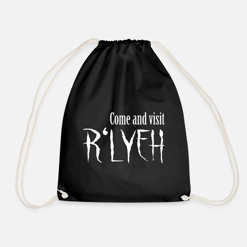 Come and visit R'lyeh - Cthulhu / Lovecraft - Turnbeutel - Schwarz