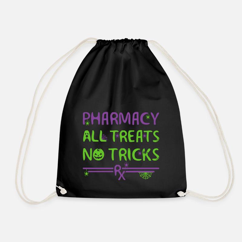 Pharmacy Halloween - Drawstring Bag - black