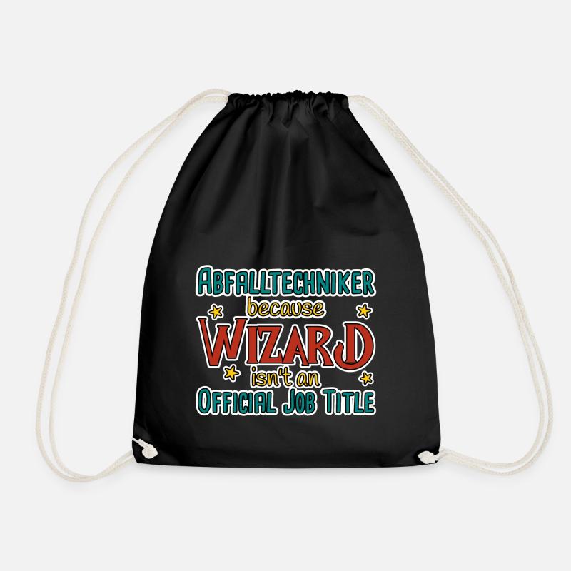 Abfalltechniker Wizard - Turnbeutel - Schwarz