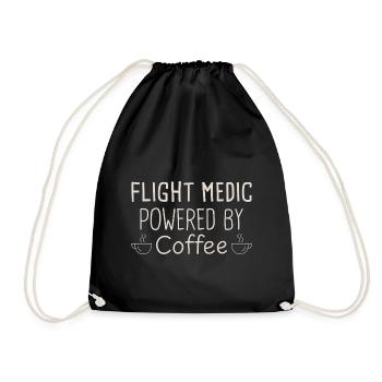 Flight Paramedic Coffee Luftrettung - Turnbeutel - Schwarz - Vorne