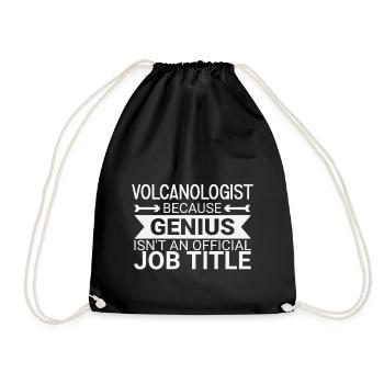 Volcanologist Genius Volcanology - Drawstring Bag - black - Front