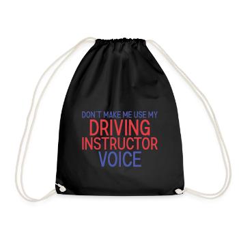 Instructeur de conduite Tuteur de conduite vocale - Sac de sport léger - noir - Devant