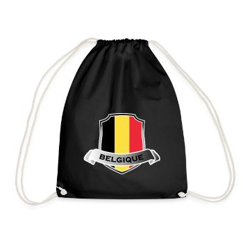 Belgique Belgium Belgium - Drawstring Bag - black - Front