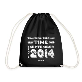 Vintage Time Travel anniversaire Design septembre 201 - Sac de sport léger - noir - Devant
